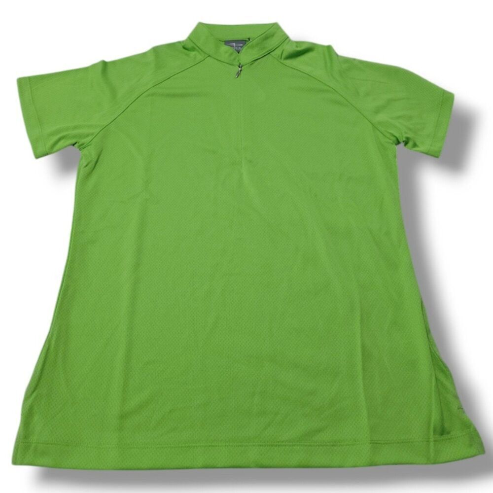 New Page & Tuttle Top Size Small S Mock Neck Quarter Zip Short Sleeve Golf Shirt